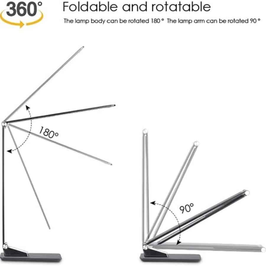 Lámpara de Escritorio en Aluminio con Luz LED y Spot de Carga Inalámbrica para Celulares | AMORETO